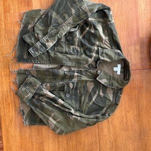Top shop camo cropped jacket